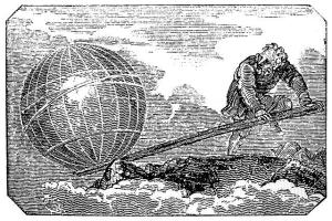 “Give me a place to stand, and I shall move the Earth with it” – Archimedes. Illustration: Mechanics Magazine, London, 1824